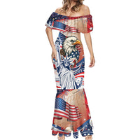 United States Fourth Of July Mermaid Dress Eagle Dead With American Flag
