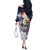 United States Fourth Of July Off The Shoulder Long Sleeve Dress Eagle Dead With American Flag