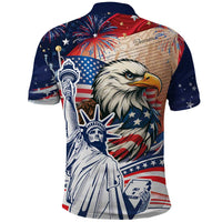 United States Fourth Of July Polo Shirt Eagle Dead With American Flag