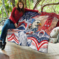United States Fourth Of July Quilt Eagle Dead With American Flag