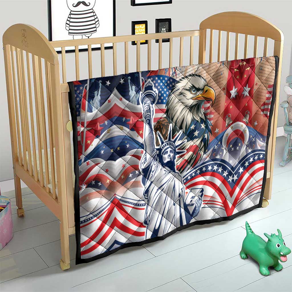 United States Fourth Of July Quilt Eagle Dead With American Flag