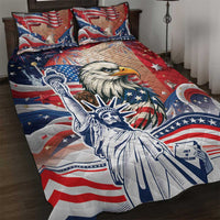 United States Fourth Of July Quilt Bed Set Eagle Dead With American Flag