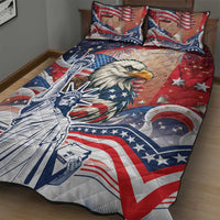 United States Fourth Of July Quilt Bed Set Eagle Dead With American Flag
