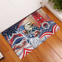 United States Fourth Of July Rubber Doormat Eagle Dead With American Flag