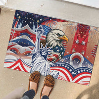 United States Fourth Of July Rubber Doormat Eagle Dead With American Flag