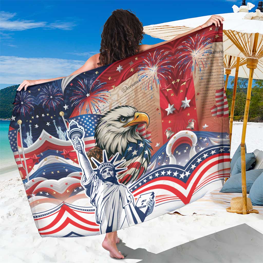United States Fourth Of July Sarong Eagle Dead With American Flag
