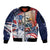 United States Fourth Of July Sleeve Zip Bomber Jacket Eagle Dead With American Flag