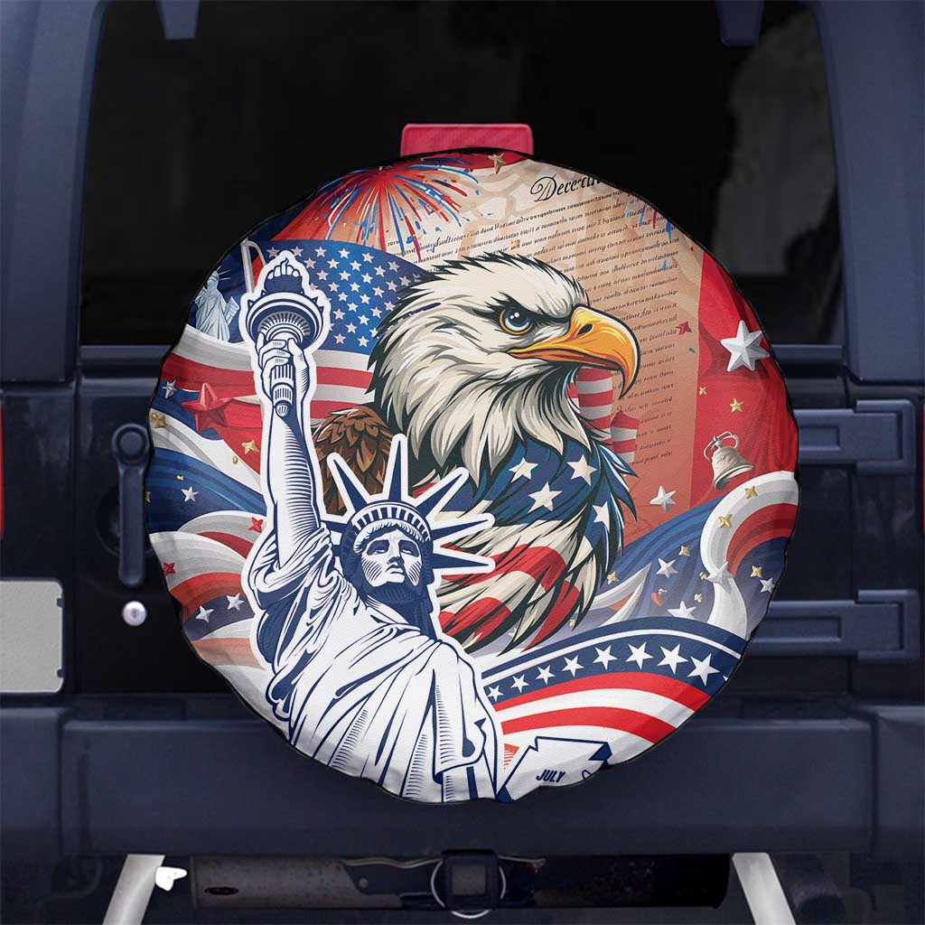 United States Fourth Of July Spare Tire Cover Eagle Dead With American Flag