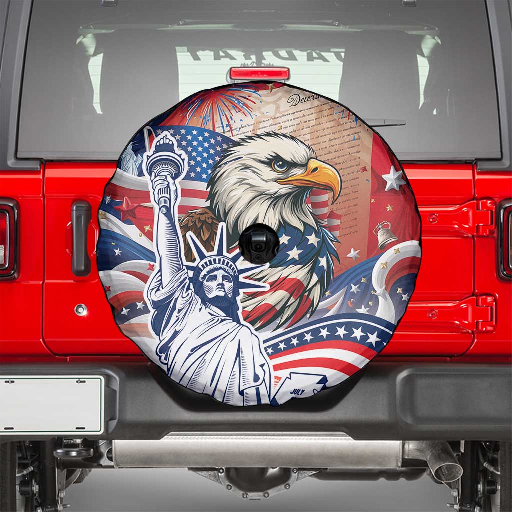United States Fourth Of July Spare Tire Cover Eagle Dead With American Flag