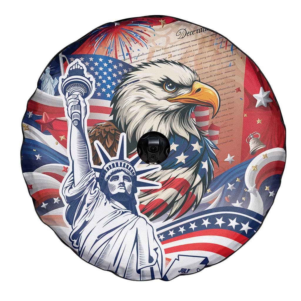 United States Fourth Of July Spare Tire Cover Eagle Dead With American Flag