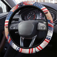 United States Fourth Of July Steering Wheel Cover Eagle Dead With American Flag