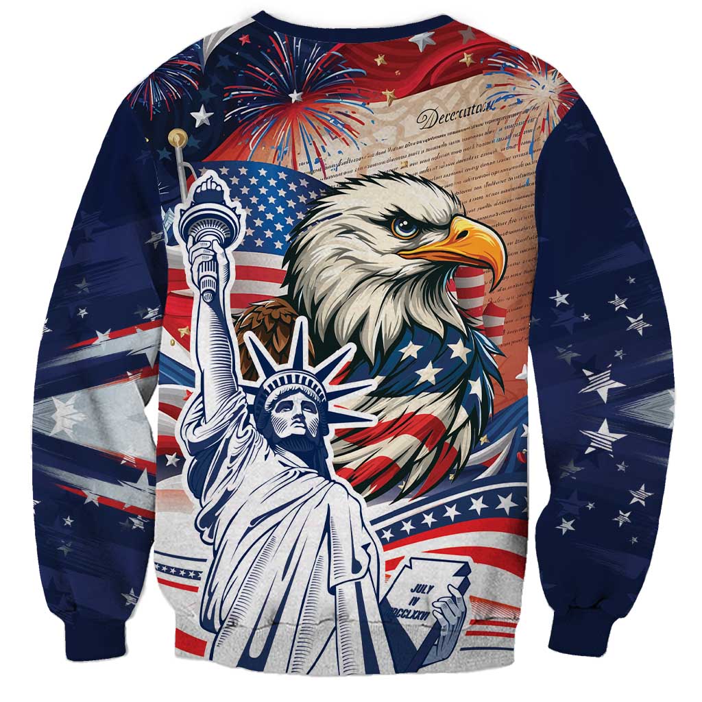 United States Fourth Of July Sweatshirt Eagle Dead With American Flag