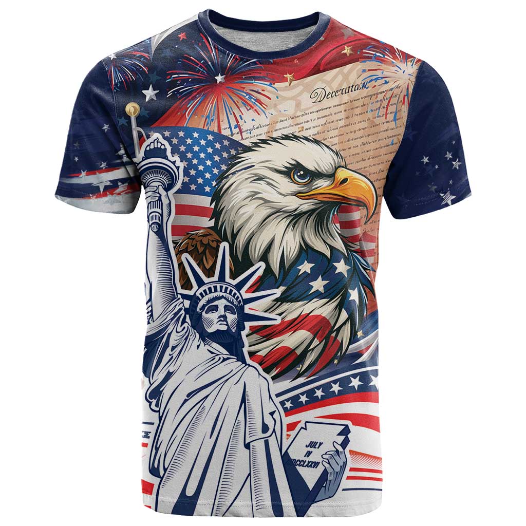 United States Fourth Of July T Shirt Eagle Dead With American Flag