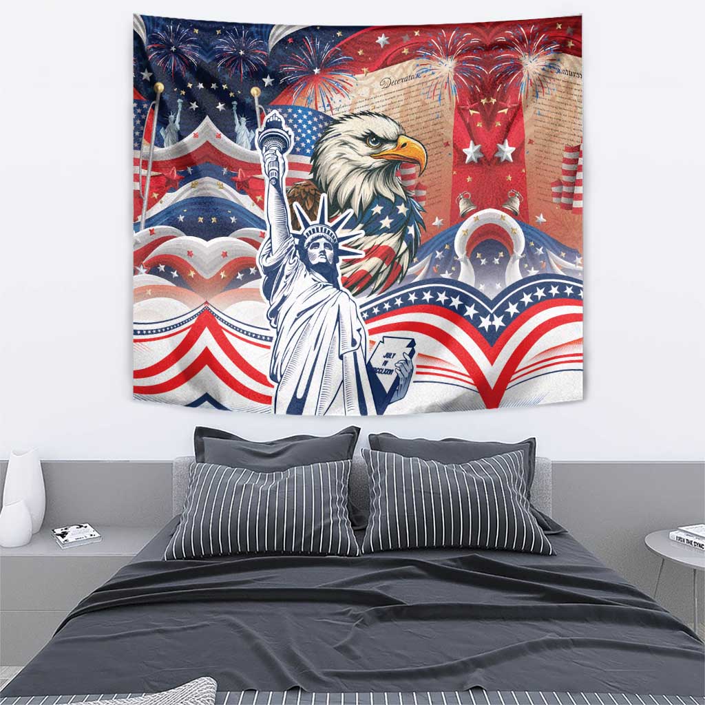 United States Fourth Of July Tapestry Eagle Dead With American Flag