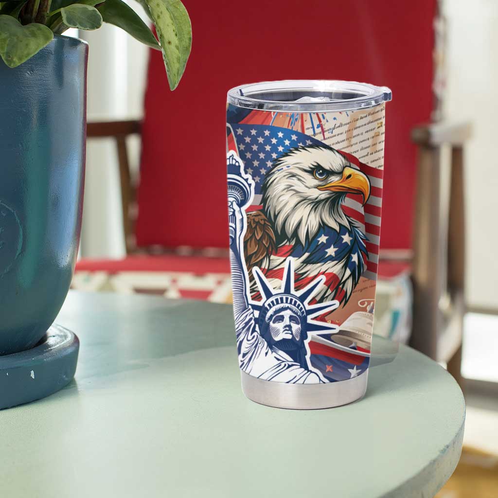 United States Fourth Of July Tumbler Cup Eagle Dead With American Flag
