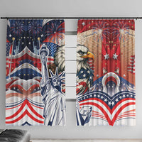 United States Fourth Of July Window Curtain Eagle Dead With American Flag