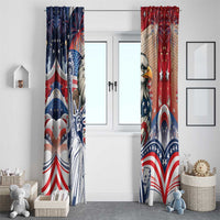 United States Fourth Of July Window Curtain Eagle Dead With American Flag
