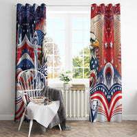 United States Fourth Of July Window Curtain Eagle Dead With American Flag