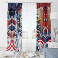 United States Fourth Of July Window Curtain Eagle Dead With American Flag