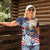 United States Fourth Of July Women Polo Shirt Eagle Dead With American Flag
