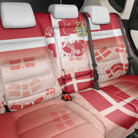 Danish National Flag Day Back Car Seat Cover Coat Of Arms With Map