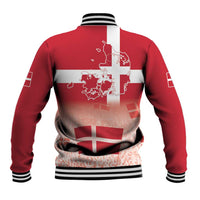 Danish National Flag Day Baseball Jacket Coat Of Arms With Map