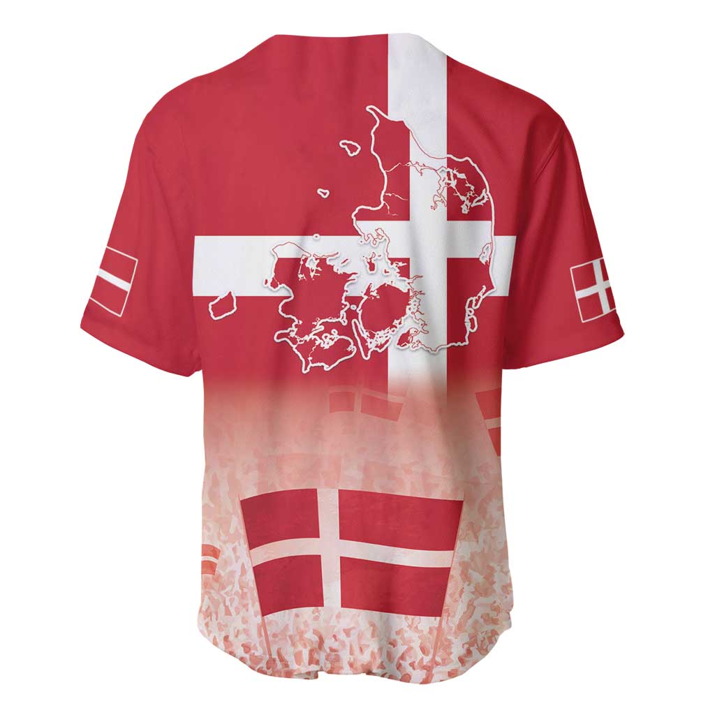 Danish National Flag Day Baseball Jersey Coat Of Arms With Map