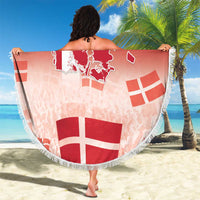 Danish National Flag Day Beach Blanket Coat Of Arms With Map