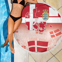 Danish National Flag Day Beach Blanket Coat Of Arms With Map