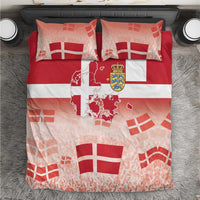 Danish National Flag Day Bedding Set Coat Of Arms With Map
