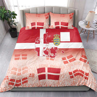 Danish National Flag Day Bedding Set Coat Of Arms With Map