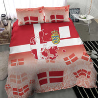 Danish National Flag Day Bedding Set Coat Of Arms With Map