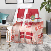 Danish National Flag Day Blanket Coat Of Arms With Map