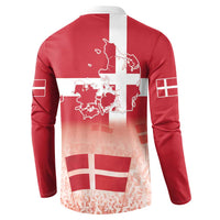 Danish National Flag Day Button Sweatshirt Coat Of Arms With Map