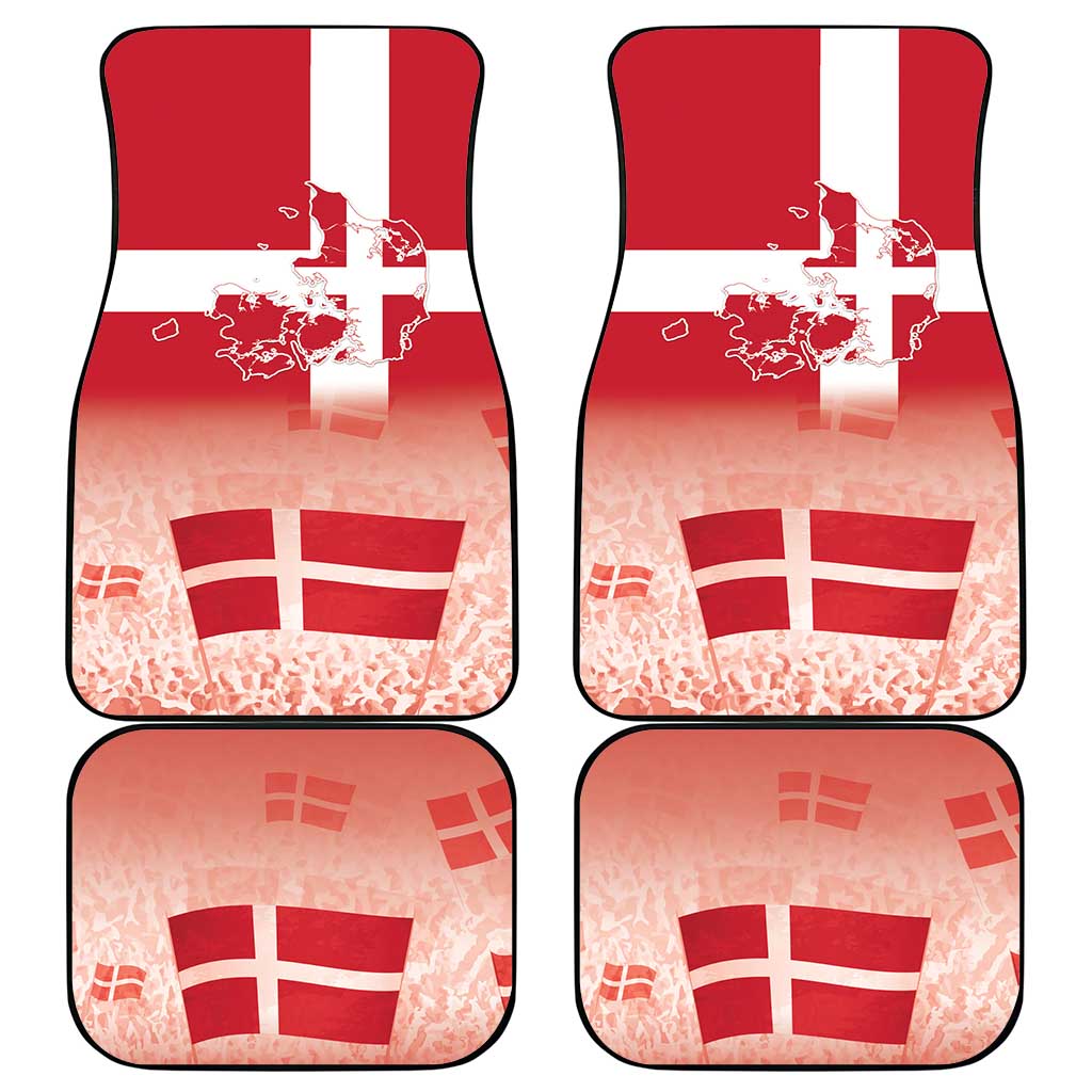 Danish National Flag Day Car Mats Coat Of Arms With Map