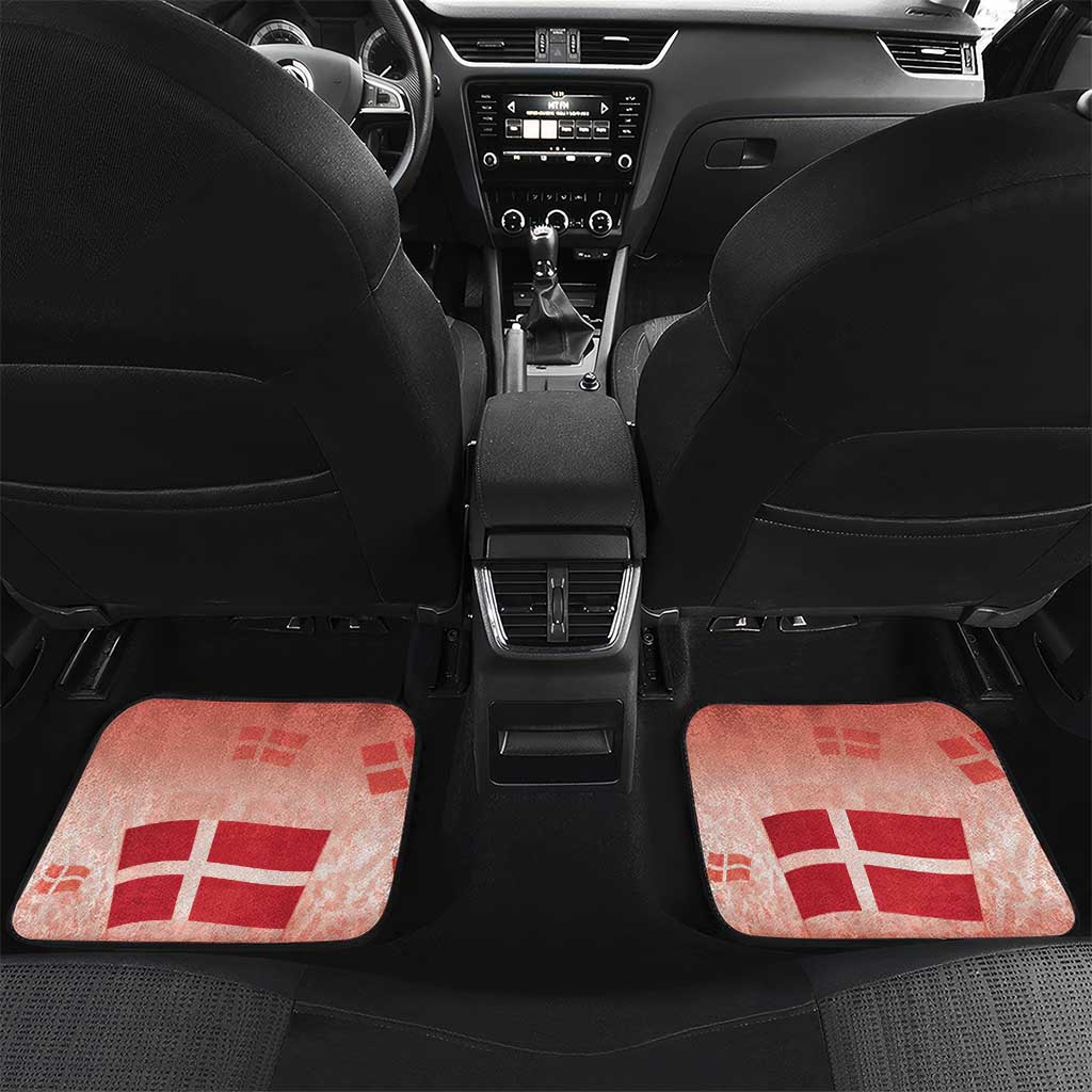 Danish National Flag Day Car Mats Coat Of Arms With Map