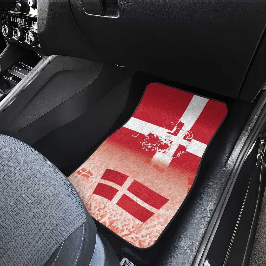 Danish National Flag Day Car Mats Coat Of Arms With Map