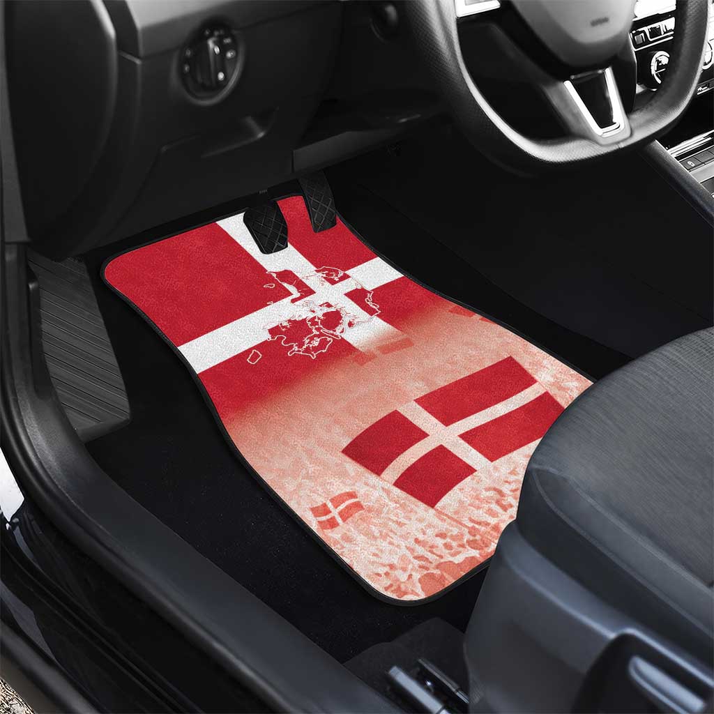 Danish National Flag Day Car Mats Coat Of Arms With Map