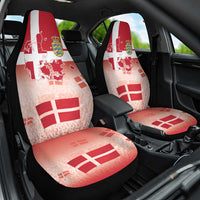 Danish National Flag Day Car Seat Cover Coat Of Arms With Map