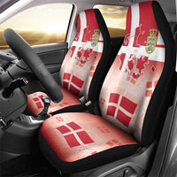 Danish National Flag Day Car Seat Cover Coat Of Arms With Map