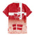 Danish National Flag Day Family Matching Long Sleeve Bodycon Dress and Hawaiian Shirt Coat Of Arms With Map