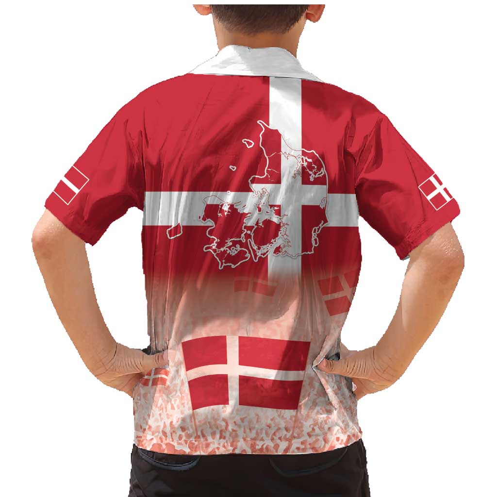 Danish National Flag Day Family Matching Mermaid Dress and Hawaiian Shirt Coat Of Arms With Map