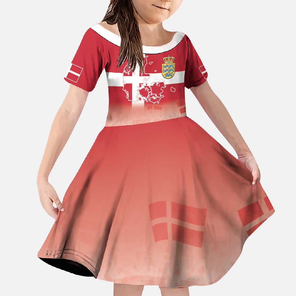 Danish National Flag Day Family Matching Mermaid Dress and Hawaiian Shirt Coat Of Arms With Map
