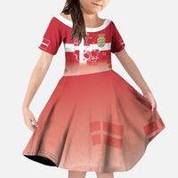 Danish National Flag Day Family Matching Mermaid Dress and Hawaiian Shirt Coat Of Arms With Map
