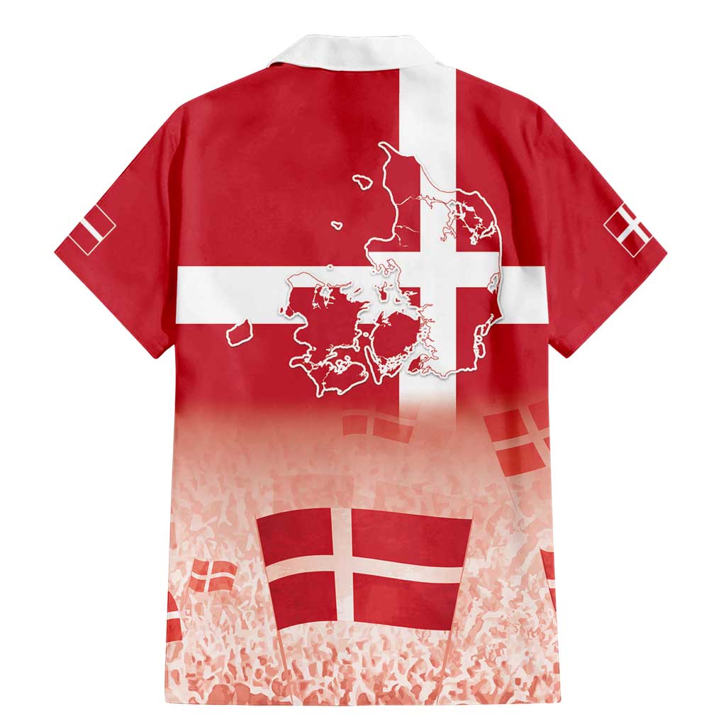Danish National Flag Day Family Matching Mermaid Dress and Hawaiian Shirt Coat Of Arms With Map