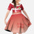Danish National Flag Day Family Matching Off The Shoulder Long Sleeve Dress and Hawaiian Shirt Coat Of Arms With Map