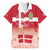 Danish National Flag Day Family Matching Off The Shoulder Long Sleeve Dress and Hawaiian Shirt Coat Of Arms With Map