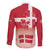 Danish National Flag Day Family Matching Off The Shoulder Long Sleeve Dress and Hawaiian Shirt Coat Of Arms With Map