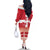 Danish National Flag Day Family Matching Off The Shoulder Long Sleeve Dress and Hawaiian Shirt Coat Of Arms With Map