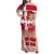 Danish National Flag Day Family Matching Off Shoulder Maxi Dress and Hawaiian Shirt Coat Of Arms With Map